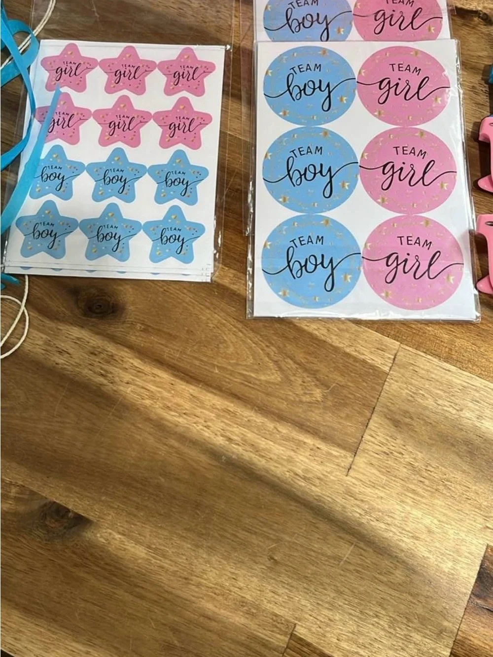 Blue and Pink Rustic Painted Mason Jar Gender Reveal Centerpiece Vases